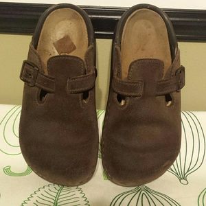 Birkenstock suede mule clog